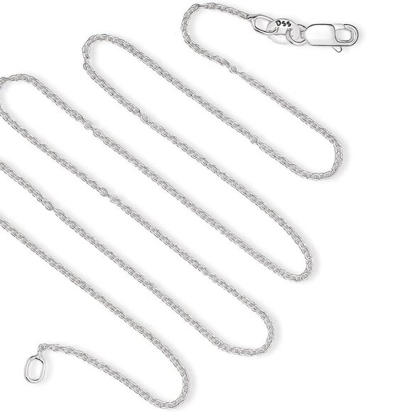 Sterling Silver Necklace Women Cable Chain 18in-30in Italian Jewelry - Picture 7 of 7